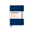 Leuchtturm1917 - Cuaderno - costura de separación - composition - B5 (178 x 254 mm) - 123 páginas - papel de gamuza - reglado - navy cover