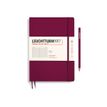 Leuchtturm1917 - Cuaderno - costura de separación - composition - B5 (178 x 254 mm) - 123 páginas - papel de gamuza - a rayas - port red cover