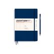 Leuchtturm1917 - Cuaderno - costura de separación - composition - B5 (178 x 254 mm) - 123 páginas - papel de gamuza - liso - navy blue cover