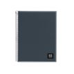 Cahier polypro à spirale A4 (21x29,7 cm) - 120 pages - petits carreaux (Seyes) - gris