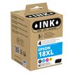 Cartouche compatible Epson 18XL Pâquerette - Pack de 4 - noir, cyan, magenta, jaune - Ink
