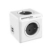 8718444082217-Allocacoc PowerCube - Bloc multiprises - 4 prises de courant + 2 USB - 1,5m - gris-P_405162823_1-0
