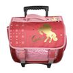 3666311026077-Cartable à roulettes Cybel - 2 compartiments - rose - Bagtrotter-P_405163943_1-0