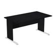 7331920000461-Bureau droit Trend - L140 - Pieds bois - plateau imitation frêne noir-P_405165586_1-0