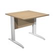 7331920000621-Bureau droit Trend - L80 - Pieds métals - plateau imitation chêne - pied alu-P_405165602_1-0