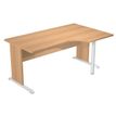 7331920001291-Bureau compact Trend - retour à droite avec pieds bois en L + pied de renfort - L160 - pl-P_405165669_1-0