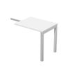 Artarredi Presto Venere Plus - Desk side return - rectangular - blanco - gris base