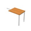 Artarredi Presto Venere Plus - Desk side return - rectangular - nogal claro - gris base