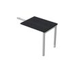 Artarredi Presto Venere Plus - Desk side return - rectangular - negro ceniza - gris base