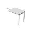 Artarredi Presto - Desk side return - rectangular - gris - gris aluminio base
