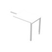 Artarredi Presto - Desk side return - rectangular - blanco - gris aluminio base