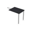 Artarredi Presto - Componente de mesa - rectangular - negro ceniza - gris base