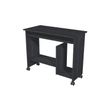 Artarredi - Escritorio para ordenador - móvil - rectangular - negro ceniza - negro ceniza base