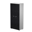 7331920002694-Bibliothèque haute Trend - L80xP44xH180 cm - 2 portes en mélaminé avec serrure - imitat-P_405165879_1-0