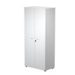 7331920002700-Bibliothèque haute Trend - L80xP44xH180 cm - 2 portes en mélaminé avec serrure - gris-P_405165880_1-0