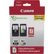 Canon PG-560/CL-561 Photo Value Pack - paquete de 2 - negro, color (cian, magenta, amarillo) - original - brillante - kit de cartucho de tinta / papel