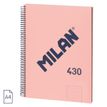 8411574104858-Milan 430 Since 1918 - Cahier de notes - reliure à spirale - A4 (210 x 297 mm) - 80 feuilles / 160 pages - papier blanc - ligné - 4 tr-P_405183439_1-0