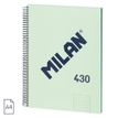 8411574104872-Milan 430 Since 1918 - Cahier de notes - reliure à spirale - A4 (210 x 297 mm) - 80 feuilles / 160 pages - papier blanc - ligné - 4 tro-P_405183440_1-0
