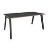 Burocean Steely - escritorio - rectangular - carbon light oak edges