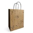 Sac kraft poignées torsadées Starry - 23 x 12 x 30 cm