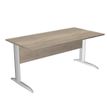 Artarredi Presto - Escritorio - rectangular - canadian oak - gris aluminio base