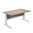 Artarredi Presto - Escritorio - rectangular - canadian oak - cromo base