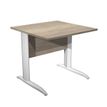 Artarredi Presto - Escritorio - cuadrado - canadian oak - blanco mate base