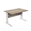 Artarredi Presto - Escritorio - rectangular - canadian oak - blanco mate base