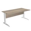 Artarredi Presto - Escritorio - rectangular - canadian oak - blanco mate base