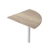 Artarredi Presto - Componente de mesa - esquina de 90° (redondeada) - canadian oak - cromo base