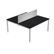Artarredi Presto Venere Plus - Estación de trabajo - rectangular - negro ceniza - gris aluminio base
