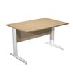 Artarredi Presto - Escritorio - rectangular - roble claro - blanco mate, RAL 9010 base