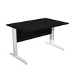 Artarredi Presto - Escritorio - rectangular - negro ceniza - blanco mate, RAL 9010 base