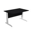 Artarredi Presto - Escritorio - rectangular - negro ceniza - cromo base