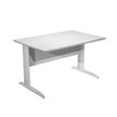 Artarredi Presto - Escritorio - rectangular - gris - cromo base