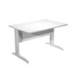 Artarredi Presto - Escritorio - rectangular - blanco - cromo base