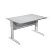 Artarredi Presto - Escritorio - rectangular - gris - RAL 9006, gris aluminio base