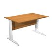 Artarredi Presto - Escritorio - rectangular - nogal claro - blanco mate, RAL 9010 base
