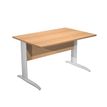 Artarredi Presto - Escritorio - rectangular - verde haya - cromo base