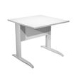 Artarredi Presto - Escritorio - cuadrado - blanco - cromo base