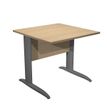 Artarredi Presto - Escritorio - cuadrado - roble claro - RAL 7016, antracita mate base