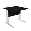 Artarredi Presto - Escritorio - cuadrado - negro ceniza - blanco mate, RAL 9010 base