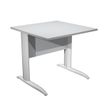 0404052256215-Bureau droit Trend - L80 - Pieds métals - plateau gris - pied alu-P_405225621_1-0