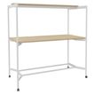 Burocean Elki - Mesa - móvil - rectangular - roble claro - blanco base