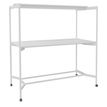 Burocean Elki - Mesa - móvil - rectangular - perla blanca - blanco base