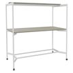 Burocean Elki - Mesa - móvil - rectangular - roble gris - blanco base