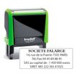 Tampon personnalisé avec 5 lignes - zone d'impression 58 x 22 mm - Trodat Printy 4913 vert