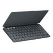 Logitech Keys-To-Go 2 - Teclado - cubierta integrada - inalámbrico - Bluetooth LE - AZERTY - francés - grafito