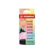 4006381616911-STABILO BOSS MINI Pastel - Surligneur - bleu nuageux, pêche crémeuse, goût léger de menthe, crème de jaune, brosse rose - encre-P_405240032_8-0