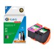 Cartouche compatible HP 21/22 - Pack de 2 - noir, cyan, magenta, jaune - G&G